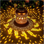 Garden Solar Hanging Lanterns, Metal Yard Decor
