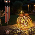 Metal Hummingbird Wind Chime, Melodic Outdoor Garden Art