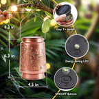 Decorative Mushroom Solar Lanterns for Patio, Waterproof LED