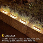 Solar Deck Lights 4-Pack, Waterproof LED