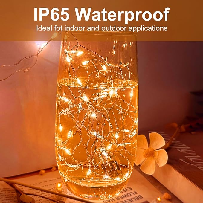 12-Pack 7ft Halloween LED String Lights, Waterproof Timer Lights
