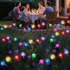 4-Pack RGB Solar Path Lights, Outdoor Yard LED