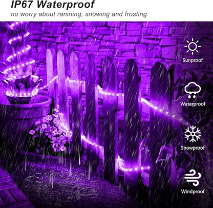 33ft LED Rope Lights, Remote Control Color-Changing