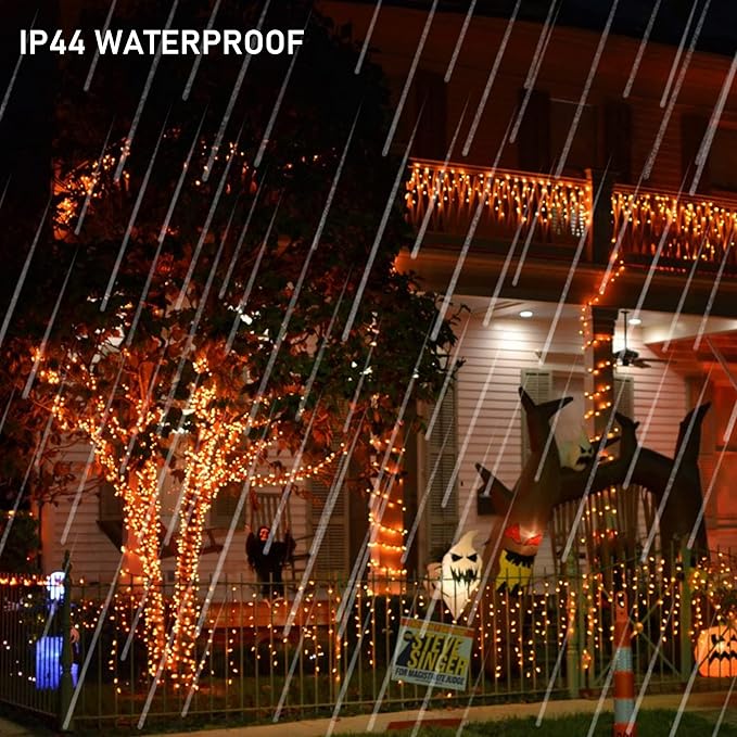4-Pack Halloween String Lights, 80ft 240 LED Waterproof Twinkle Lights
