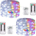 Christmas Porch String Lights 2-Pack, 66ft 200 LED Waterproof