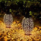 Courtyard Solar Hanging Lanterns 2-Pack, Charming Patio Decor