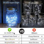 10-Pack Courtyard Solar Lanterns, Waterproof LED Patio Lights