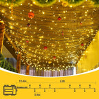 2-Pack Christmas String Lights, 33ft 100 LED Waterproof Twinkle Lights