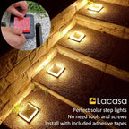 Solar Gutter Lights 4-Pack, Waterproof LED