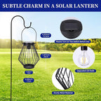 Backyard Solar Lantern Set, Elegant Porch Lighting