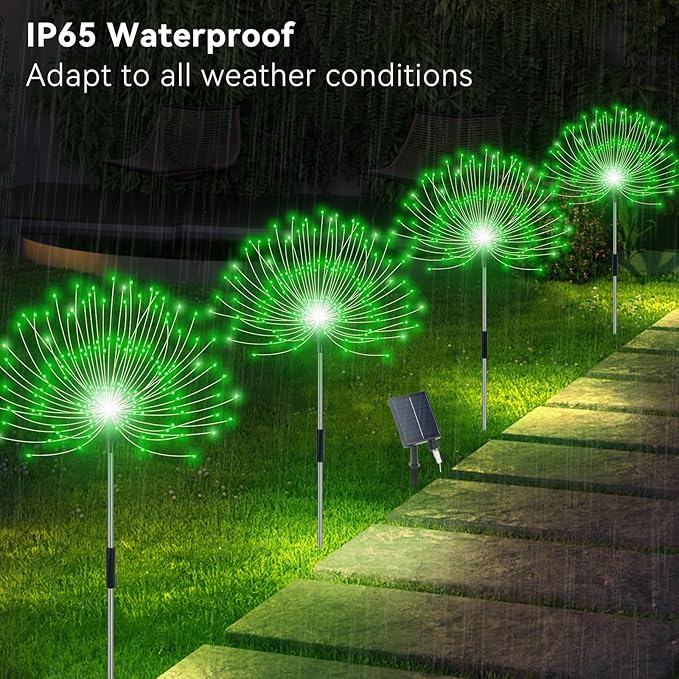 4-Pack Solar Pathway Lights, Waterproof LED Driveway Lights