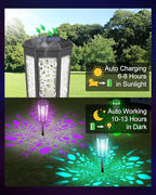 Solar Garden Path Lights 4-Pack, Waterproof