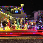 4-Pack 200 LED Christmas Twinkle Lights, 64ft Waterproof for Yard