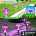 8-Pack Solar Pathway Lights, Waterproof LED Walkway Lights