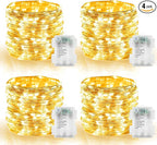 Christmas Backyard String Lights 4-Pack, 4ft 50 LED Waterproof