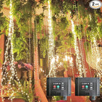 2-Pack Warm White Backyard String Lights, Weatherproof LED