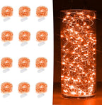 12-Pack Outdoor String Lights, 7ft Waterproof LED