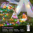 66ft Multicolor Outdoor Edison String Lights, Weatherproof