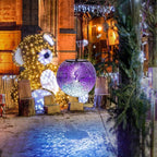 Mosaic Solar Hanging Lanterns, Elegant Yard Decor