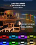RGB Solar Yard Post Lights, Outdoor LED Caps