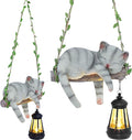 22.6" Solar Cat Garden Statue Light, Outdoor Decor