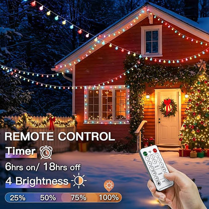 Outdoor String Lights, 33ft Waterproof LED