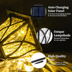 8-Pack Warm White Solar Path Lights, Outdoor Driveway LED