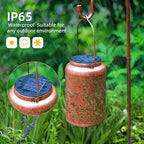 2-Pack Charming Hummingbird Solar Lanterns for Yard, Waterproof LED