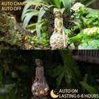 Solar Flower Statue Light 9.45", Yard Decor