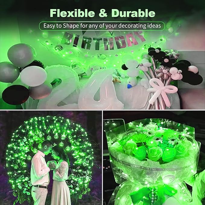20-Pack Christmas String Lights, 7ft 20 LED Waterproof Twinkle Lights