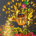 Hummingbird Solar Lantern Set, Metal Yard Lighting