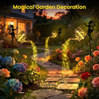 Solar Hummingbird Lanterns 2-Pack, Outdoor Hanging LED Decor