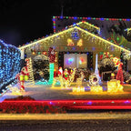 Christmas Patio String Lights 4-Pack, 64ft 200 LED Waterproof