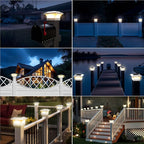 Solar Post Cap Lights 2-Pack, Waterproof LED