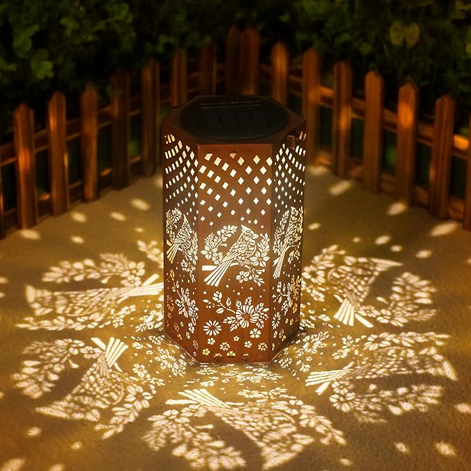 Solar Bird Lanterns, Yard Hanging LED Decor
