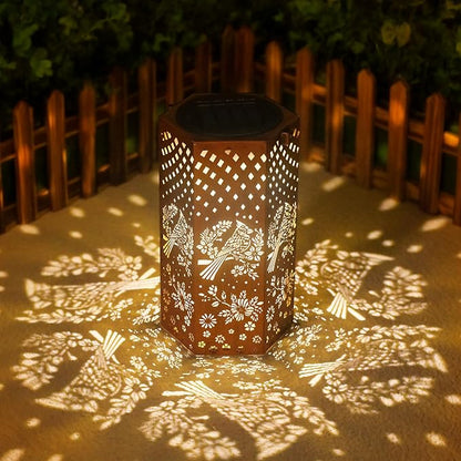 Mothers Day Gifts for Mom Grandma - Birthday Gifts for Women, Cardinal Bird Solar Lanterns Outdoor Waterproof - Solar Lights Outdoor Hanging Garden Decor for Outside