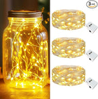 3-Pack Christmas Twinkle Lights, Waterproof for Patio