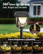 Solar Garden Path Lights 6-Pack, Waterproof