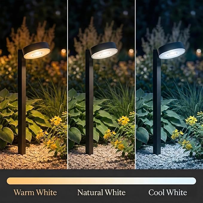 Sparkblaze 12 Pack Solar Pathway Lights Outdoor, LED Solar Path Lights with Warm White/Neutral White/Cold White, Solar Landscape Lighting for Yard, Garden, Lawn & Walkway.