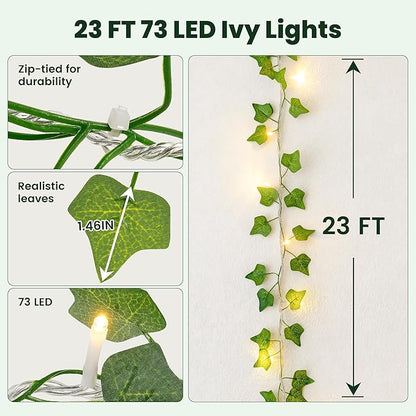 23ft LED Patio String Lights, Waterproof Outdoor