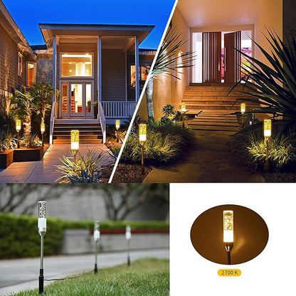 3 Pack Extension Path Lamps Landscape Path Lights, Connect 24 Lamps on One Adapter, IP65 Waterproof LED Path Lights for Lighting Up Your Garden, Pathway, Walkway (Warm White)