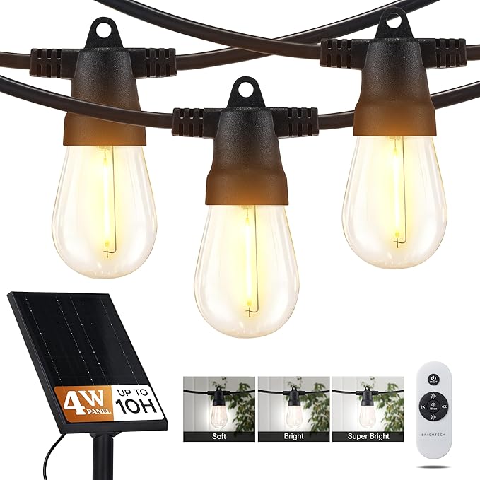 27ft White Outdoor Edison String Lights, Weatherproof