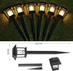 6-Pack Solar Path Lights, Outdoor Garden LED