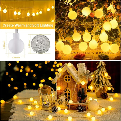 33ft Christmas LED String Lights, Waterproof Timer Lights