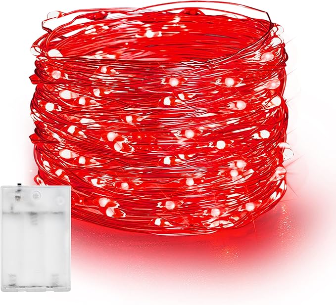 60 LED Christmas Twinkle Lights, 20ft Waterproof for Yard