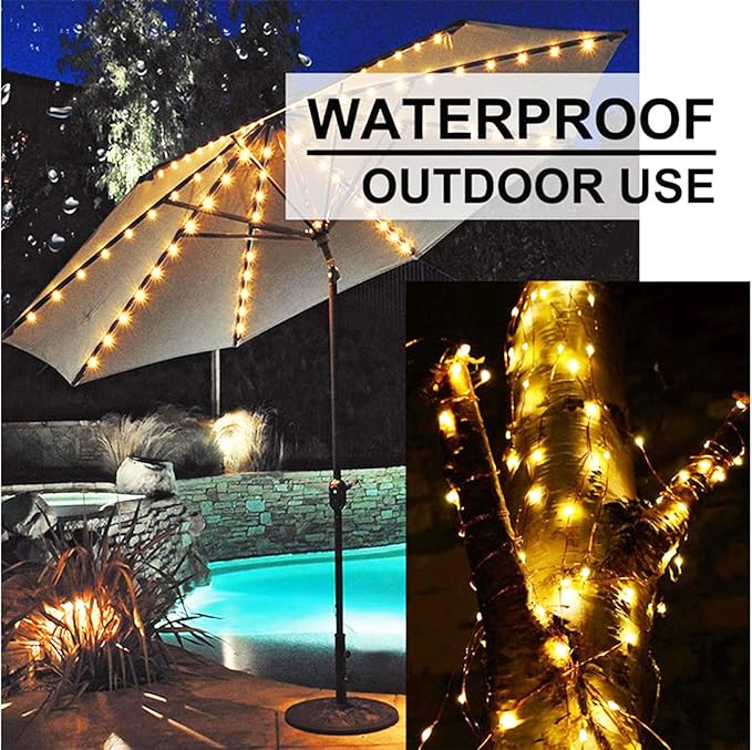 Warm White Outdoor Edison String Lights, Weatherproof