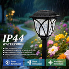 6-Pack Cold White Solar Path Lights, Outdoor Yard LED