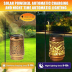 2-Pack Hummingbird Solar Garden Lanterns, Classic Waterproof LED