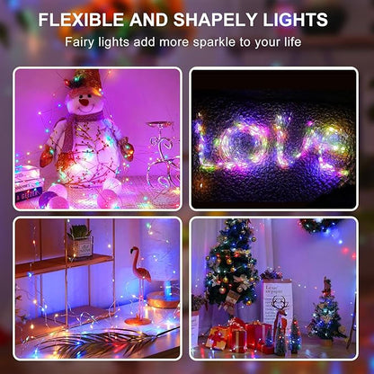16ft Christmas LED String Lights, Waterproof Timer Lights