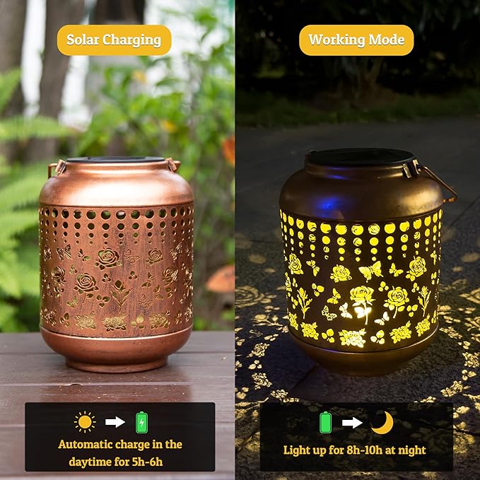 Solar Butterfly Lanterns, Patio Hanging LED Decor